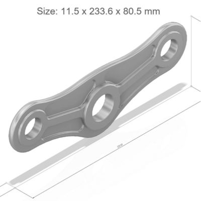 Titanium Grade 5 / 6AL-4V9 Main-Sheet Adjustable Toggle untuk Karat Permukaan 0.4um Ra