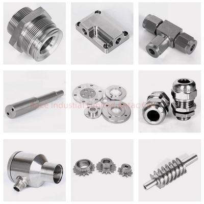 Precision CNC Turning Parts Aluminium Material stainless steel ±0.005mm Toleransi Layanan Mesin