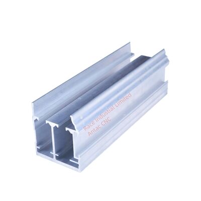 Sandblasted Finish Custom Extrusions Rangkaian Roller awet Aluminium Profil Ekstrusi Komponen