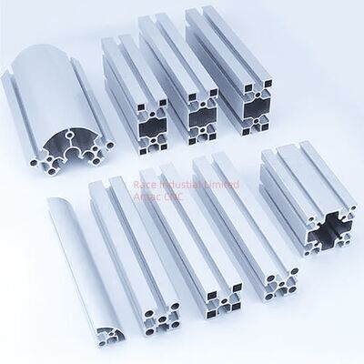 Profil Aluminium Extrusion Finished dengan ukuran yang disesuaikan dan sampel gratis untuk penggunaan arsitektur dan industri