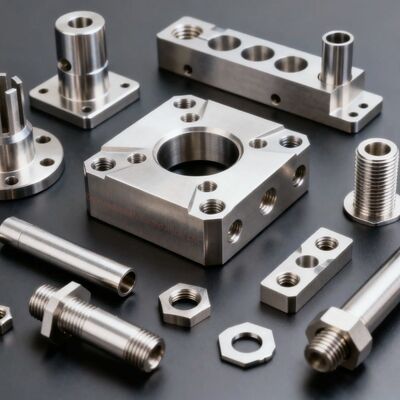 Kekerasan Menurut Bahan Bagian mesin CNC paduan aluminium Nomor Seri FLC-1 Bagian logam presisi untuk peralatan otomatisasi